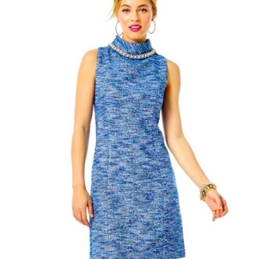 Portia Shift Dress in Blue